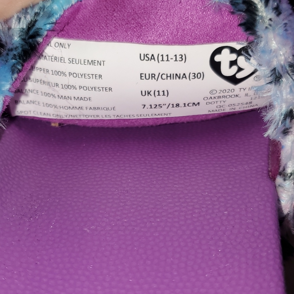 Like New! TY Rainbow Leopard Slides, Size 11-13 - Picture 6 of 6